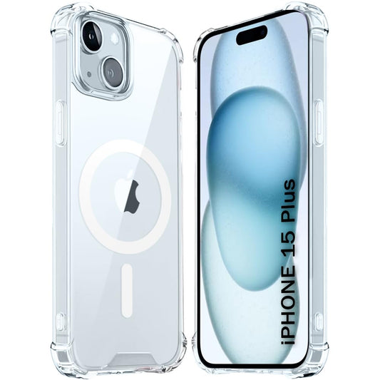 AIG MagSafe Case for iPhone 15 Plus – Clear Shockproof Hybrid Cover