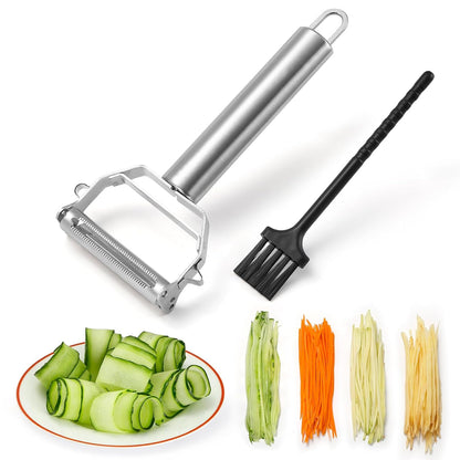 AIG Stainless Steel 3-in-1 Vegetable Peeler & Julienne Cutter – Multi-Functional Kitchen Tool for Carrot, Cucumber, Potato & More