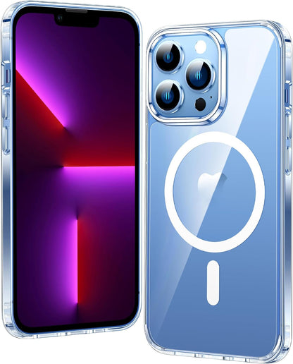 AIG Magnetic Clear Case for iPhone 13 Pro Max – Slim, Shockproof & Anti-Yellowing