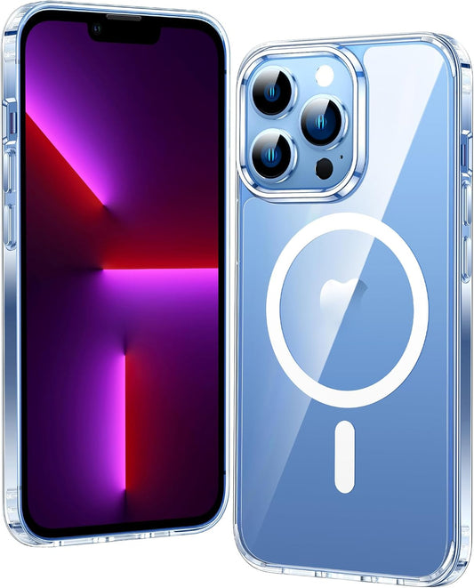 AIG Magnetic Clear Case for iPhone 13 Pro Max – Slim, Shockproof & Anti-Yellowing