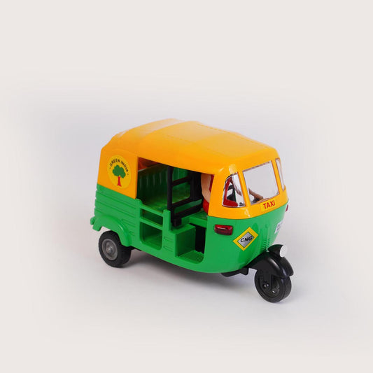 CNG Auto Rickshaw (AIG-056) – Pull-Back Toy Auto Rickshaw | Colour Will Be Provided as per Available Stock