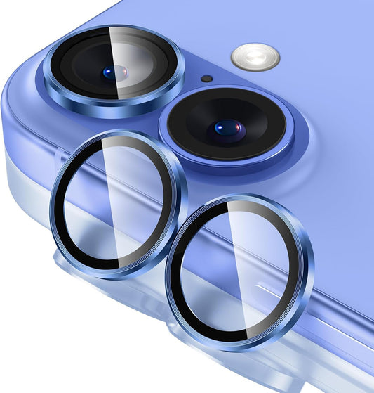 AIG Lens Protector for iPhone 16/16 Plus, 9H Glass - Blue