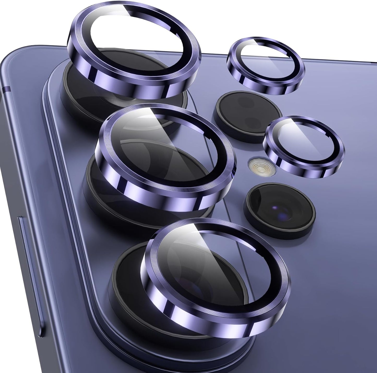 AIG Camera Lens Protector for Samsung Galaxy S26 Ultra – 9H Tempered Glass + Aluminium Alloy Lens Ring, Ultra HD Scratch Protection, Purple