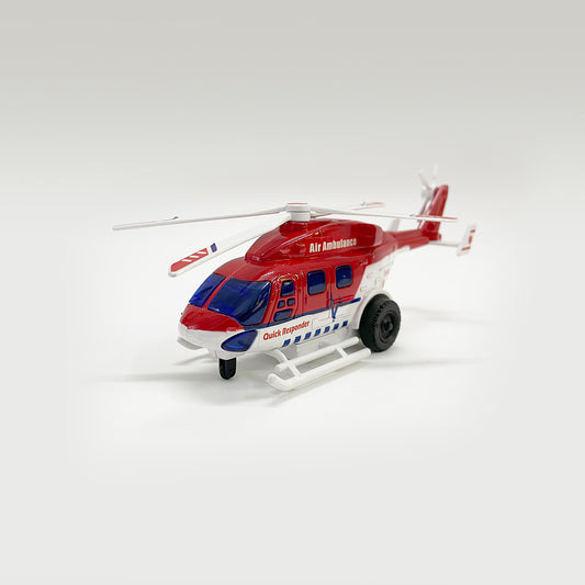 Dhruv Air Ambulance Helicopter (AIG‑169) – Pull‑Back Rescue Toy Helicopter | Colour Will Be Provided as per Available Stock