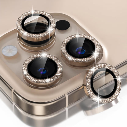 AIG iPhone 16 Pro/16 Pro Max Camera Lens Protector Bling – Glitter Titanium Desert
