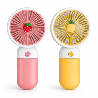 Portable Mini Fan Rechargeable (Pack of 2) | 3 Speed USB Hand Fan