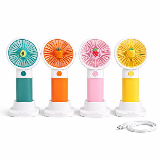 Portable Mini Fan USB Rechargeable (Model 03) | 3 Speed Silent Hand Fan - (01 Pack)