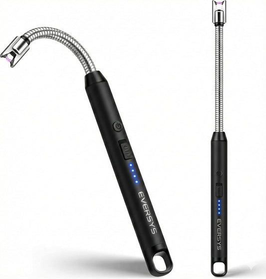 USB Rechargeable Electric Arc Lighter – Flexible Windproof Plasma Candle Lighter with 360° Rotating Neck for Candles, Gas Stove, BBQ, Fireplace & Camping