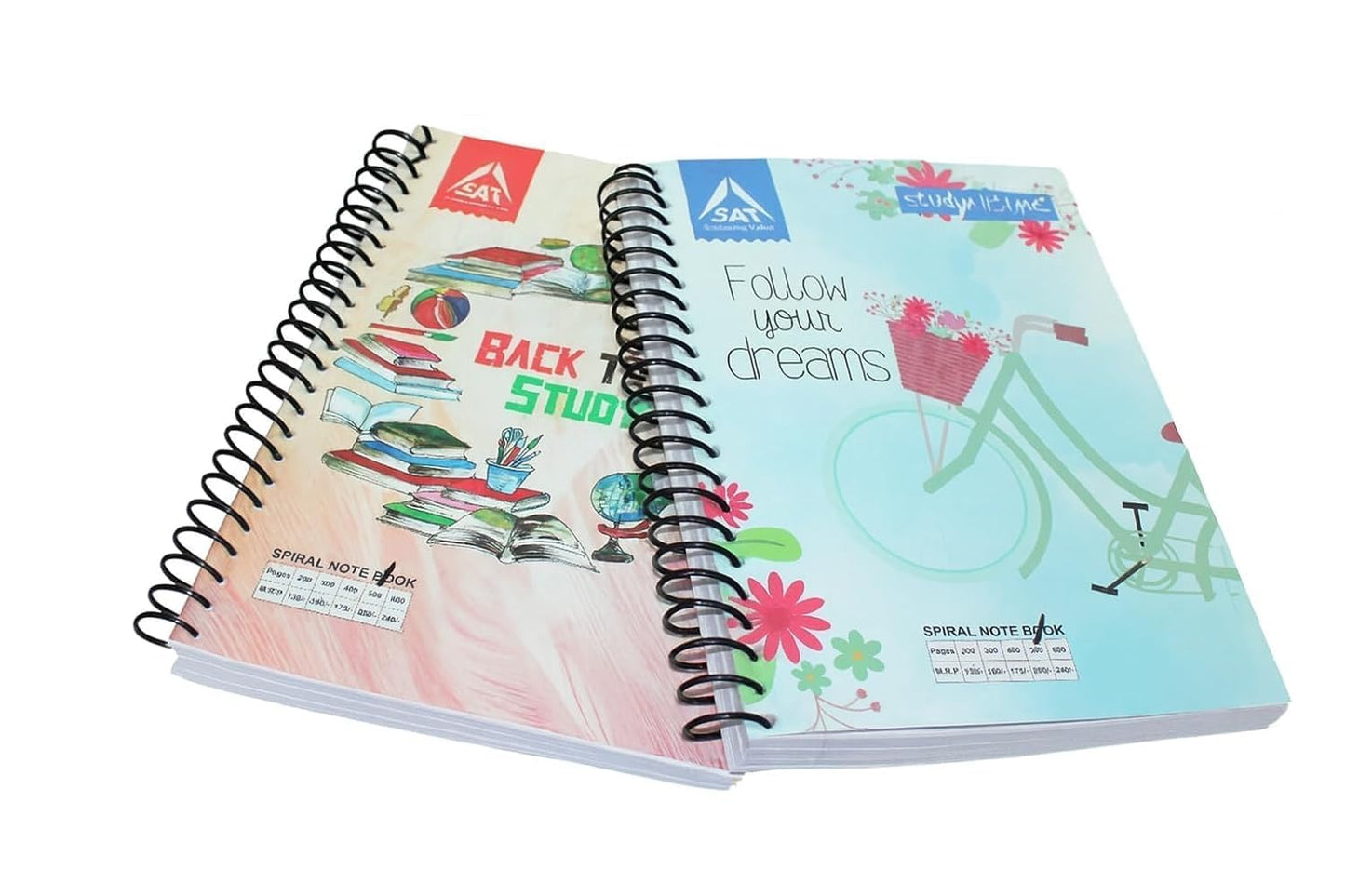 SAT Study Time Spiral Notebook – Premium Spiral Bound Notebook for School, College & Office | Smooth Writing Journal for Students (200 Pages)