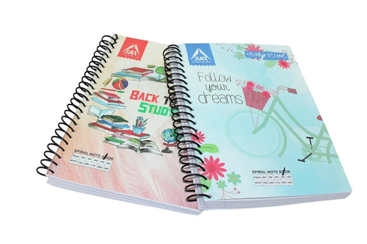 SAT Study Time Spiral Notebook – Premium Spiral Bound Notebook for School, College & Office | Smooth Writing Journal for Students (200 Pages)