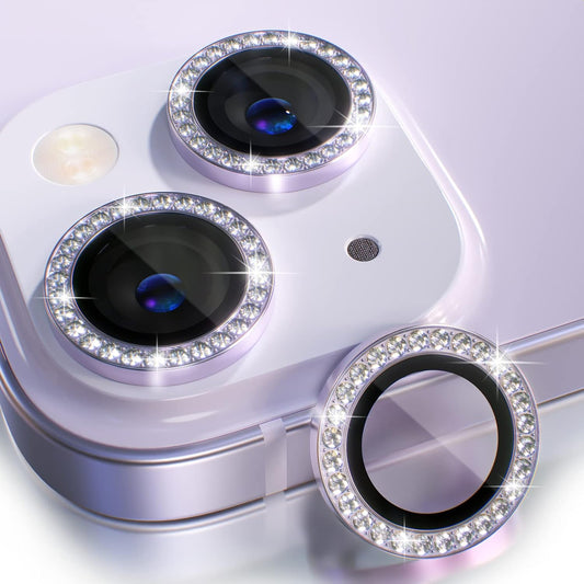 AIG iPhone 14/14 Plus Bling Camera Lens Protector – Purple Diamond