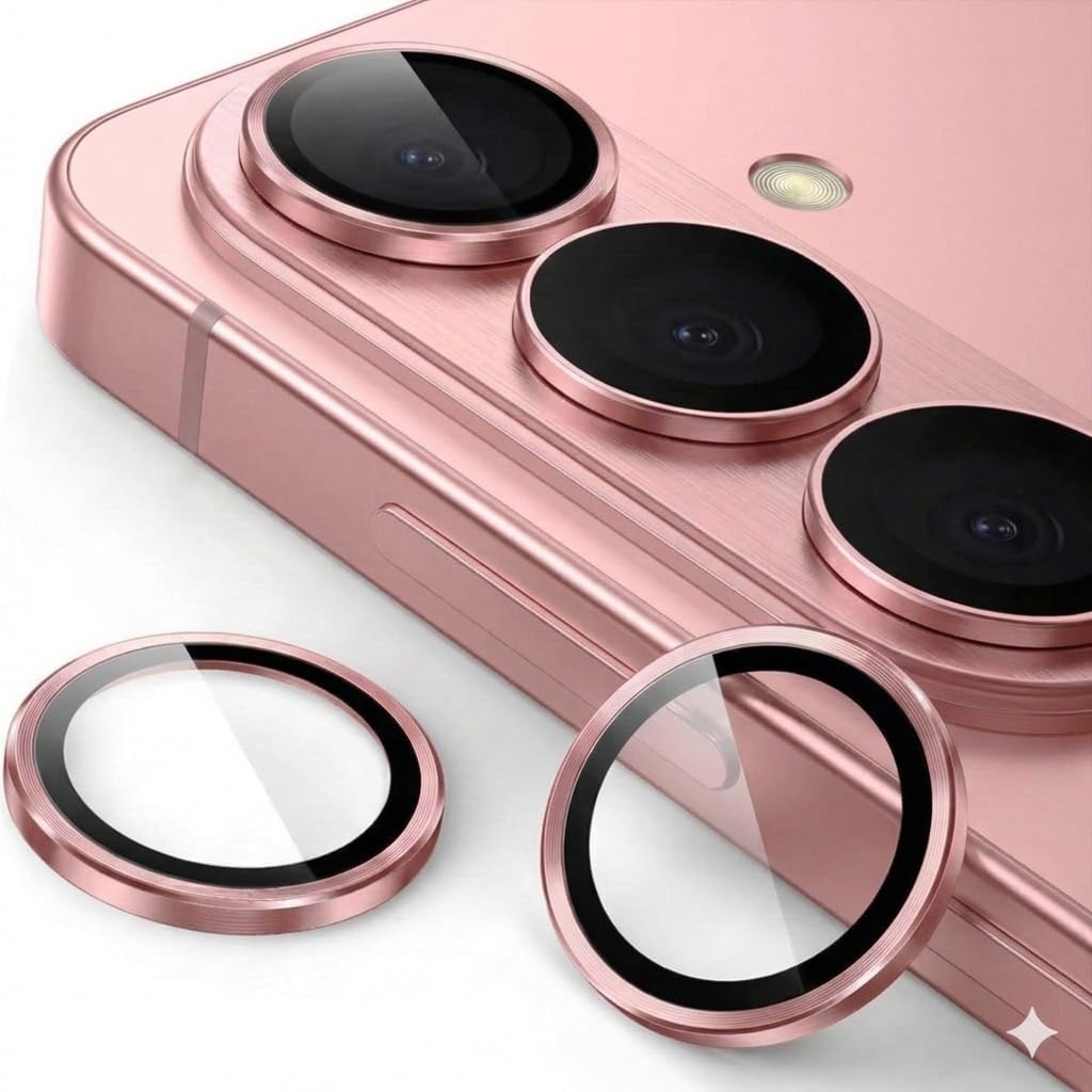 AIG 9H Camera Lens Protector for Samsung Galaxy S26 / S26 Plus – Pink Gold, AR/AF Coated, UHD Clear, Scratch Resistant