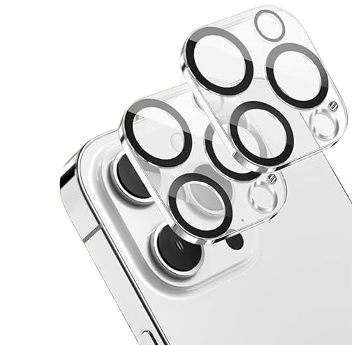 AIG 2 pack Camera Lens Protector compatible for iPhone 16 pro/16 pro max /15 Pro＆15 Pro Max, 9H Hardness Tempered Glass Camera Cover, Ultra HD, Anti-Scratch, Case Friendly (Transparent)