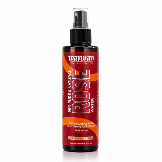 Wanwan 99% Pure & Natural Rose Water Spray 200ml | Face Toner, Facial Mist & Makeup Setting Spray | Hydrating, Refreshing & Skin Brightening | For All Skin Types | Preservative-Free Rose Water