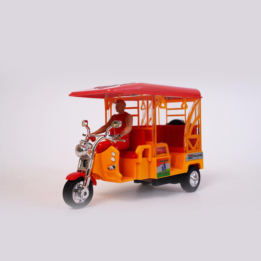 E-Rickshaw (AIG-162) – Pull-Back Toy E-Rickshaw | Colour Will Be Provided as per Available Stock