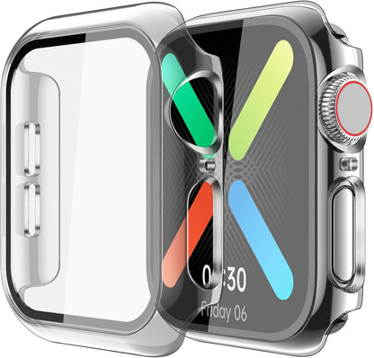 AIG Apple Watch 42mm Hard Case with Tempered Glass Screen Protector, Ultra-Thin Protective Cover for Series 10 & 11, Clear/Transparent (2 Pack)