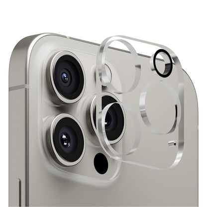 AIG Camera Lens Protector Compatible with iPhone 15 Pro & 15 Pro Max, 9H Tempered Glass Camera Cover, Ultra HD, Anti-Scratch, Case Friendly (Transparent)