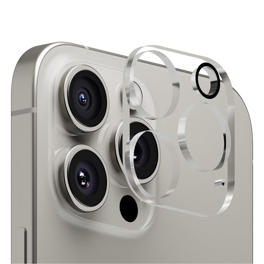 AIG Camera Lens Protector Compatible with iPhone 15 Pro & 15 Pro Max, 9H Tempered Glass Camera Cover, Ultra HD, Anti-Scratch, Case Friendly (Transparent)