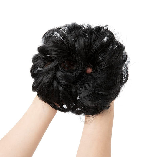 AIG Messy Bun Hair Extension – Natural Black for Women & Girls