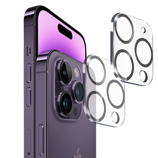 AIG 2 Pack Camera Lens Protector for iPhone 14 Pro/14 Pro Max – Ultra Clear Glass (Transparent)