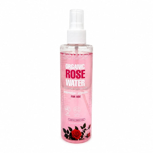 Organic Rose Water Spray for Face, Skin & Hair – 100% Pure Rose Extract Facial Mist, Hydrating Toner, Skin Brightening Face Mist, Refreshing Rose Water for All Skin Types, 200ml