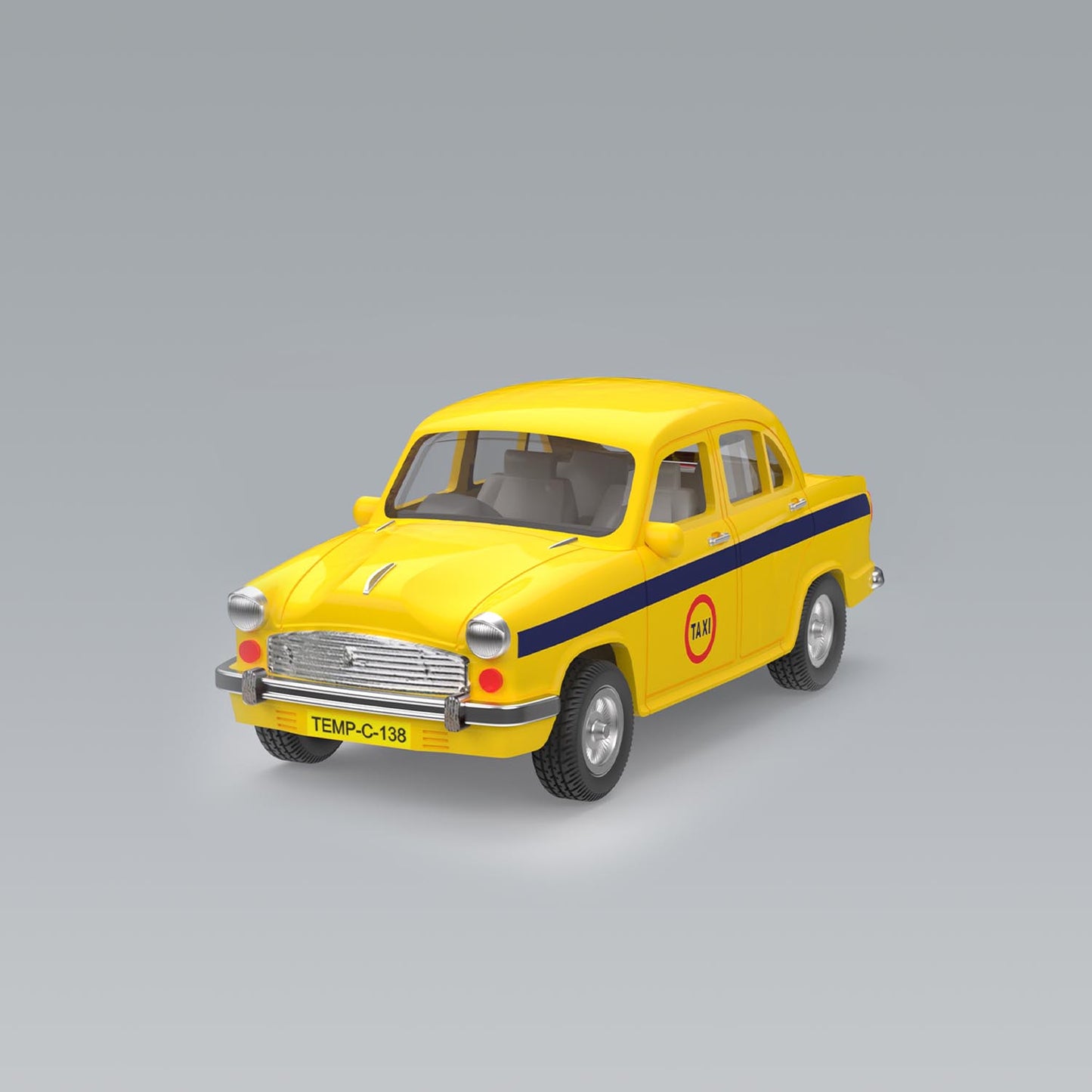 Calcutta Taxi Door Openable (AIG-235) – Pull‑Back Mini Taxi Toy | Colour Will Be Provided as per Available Stock