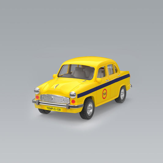 Calcutta Taxi Door Openable (AIG-235) – Pull‑Back Mini Taxi Toy | Colour Will Be Provided as per Available Stock