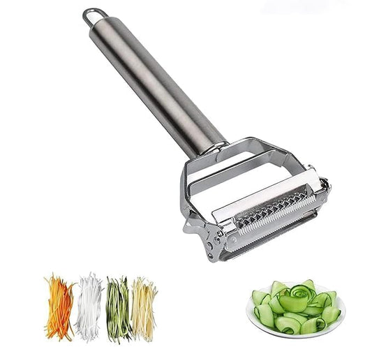 AIG Stainless Steel 3-in-1 Vegetable Peeler & Julienne Cutter – Multi-Functional Kitchen Tool for Carrot, Cucumber, Potato & More
