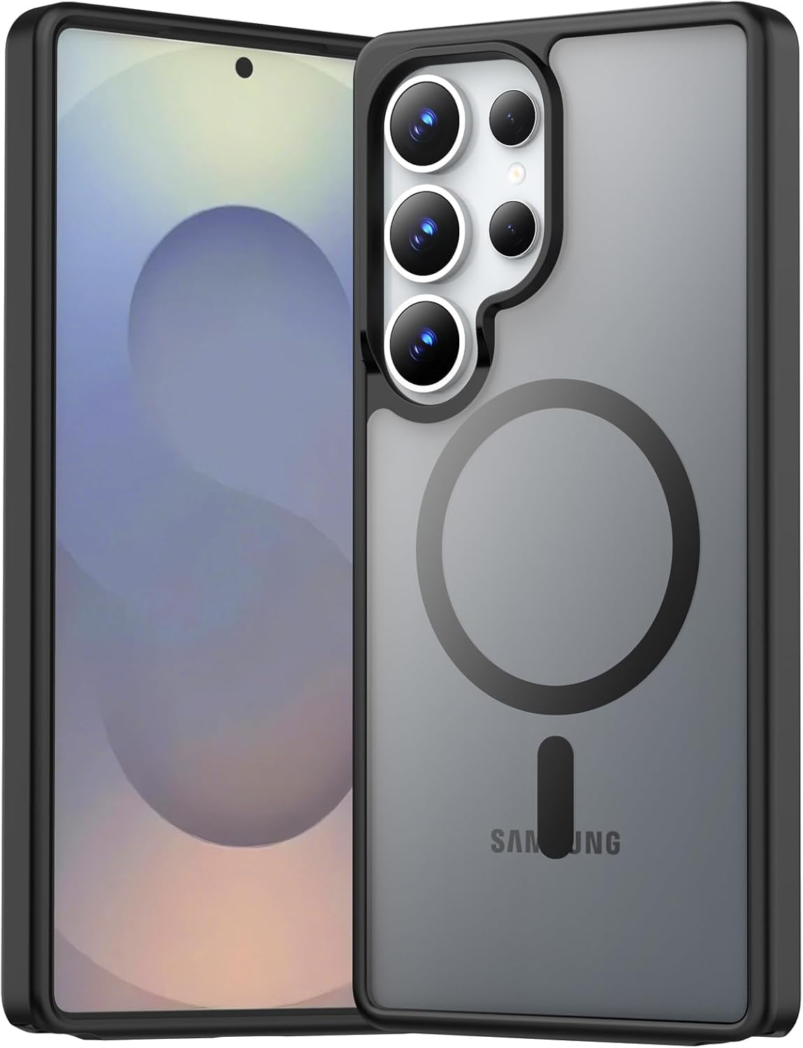 AIG Magnetic Case for Samsung S24 Ultra – Clear Back (Black Side)