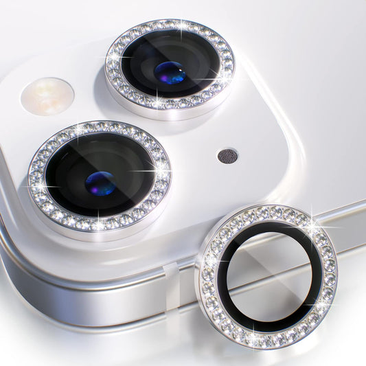 AIG iPhone 14/14 Plus Bling Camera Lens Protector – Silver Diamond