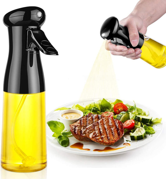 AIG Olive Oil Sprayer 200ml Glass Bottle – Refillable Cooking Oil & Vinegar Mister (Multicolor)