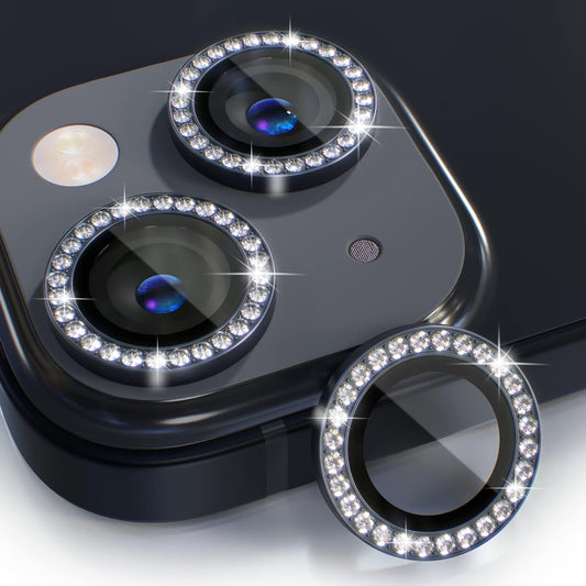 AIG iPhone 14/14 Plus Bling Camera Lens Protector – Black Diamond