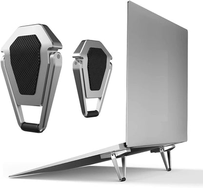 AIG Mini Portable Laptop Stand Zinc Alloy Adjustable Non-Slip Laptop & Tablet Riser for 12-20 Inch Devices