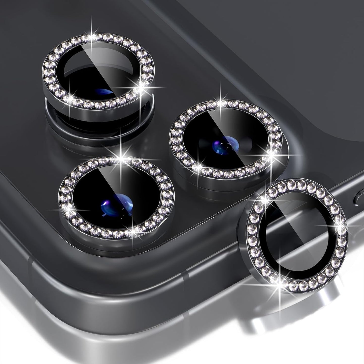 AIG Camera Lens Protector for iPhone 17 Pro / 17 Pro Max – 9H Tempered Glass with Metal Ring (Black Diamond, HD Clear, Easy Install)