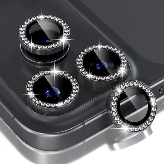 AIG Camera Lens Protector for iPhone 17 Pro / 17 Pro Max – 9H Tempered Glass with Metal Ring (Black Diamond, HD Clear, Easy Install)