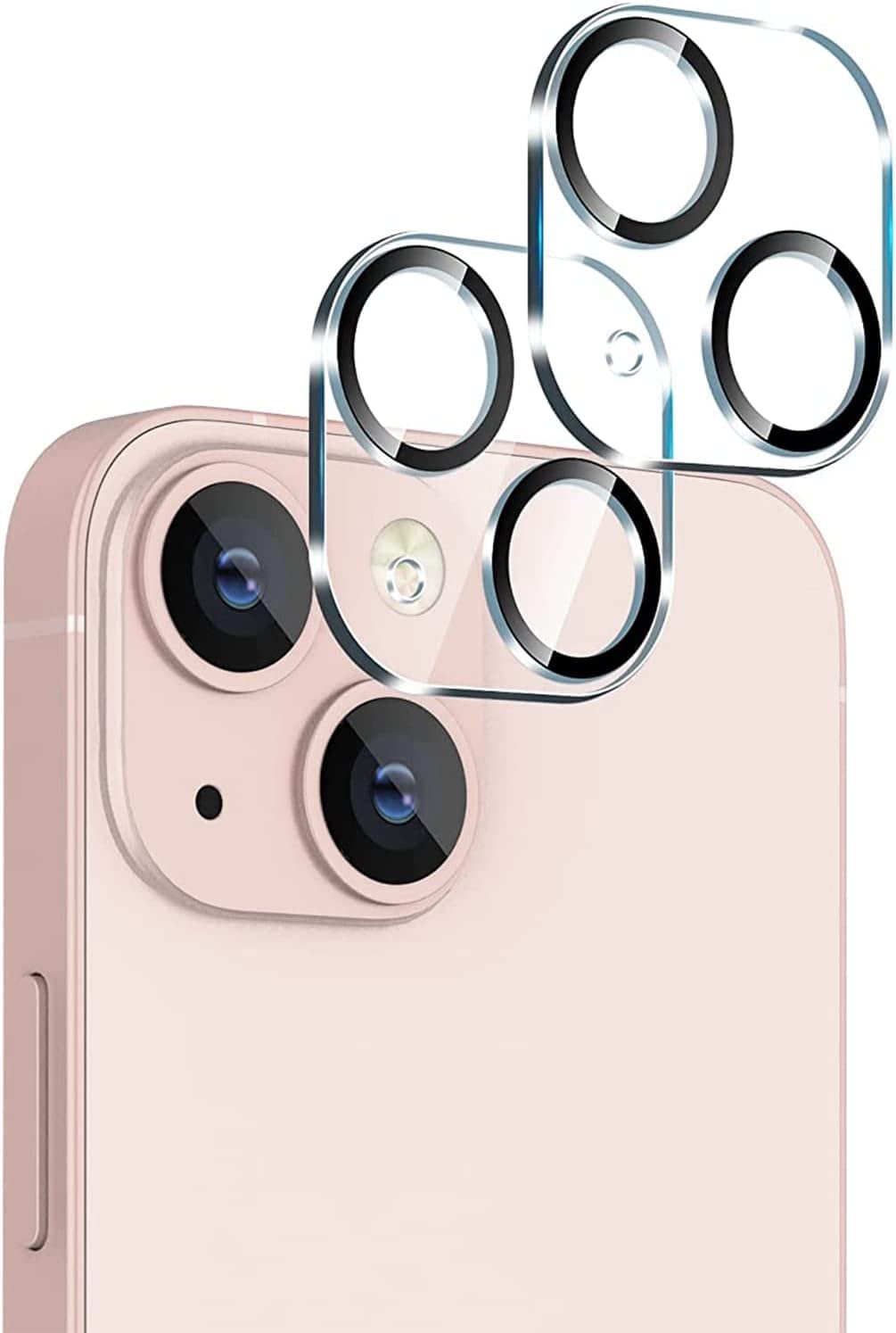 AIG ( 2 PACK) Camera Lens Protector for IPHONE 14/14 PLUS, 15/15 PLUS (TRANSPARENT) UHD 9H Camera Glass, Scratch and Drop Resistant, Easy Self-Installation.