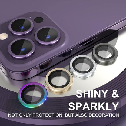 AIG iPhone 14 Pro/14 Pro Max Camera Lens Protector Bling – Deep Purple
