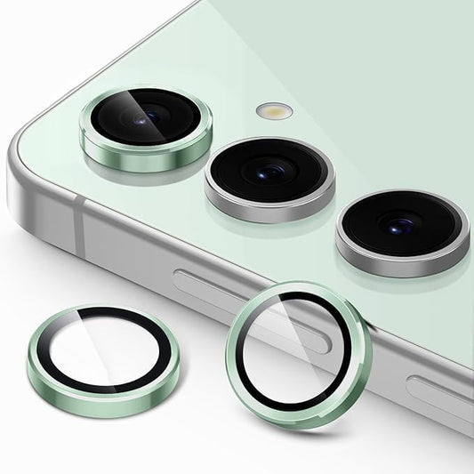 AIG Camera Lens Protector – 9H Glass Ring Cover for Samsung S25 5G (Lime Green)