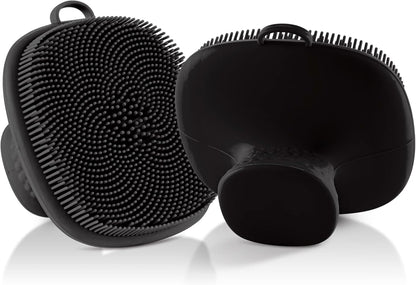 Silicone Face Scrubber (Black, 2 Pack) – Soft Deep Cleansing Brush