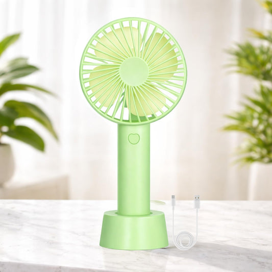 Rechargeable Mini Fan | USB Portable Handheld Cooling Fan with Stand, High Speed Personal Desk & Travel Fan
