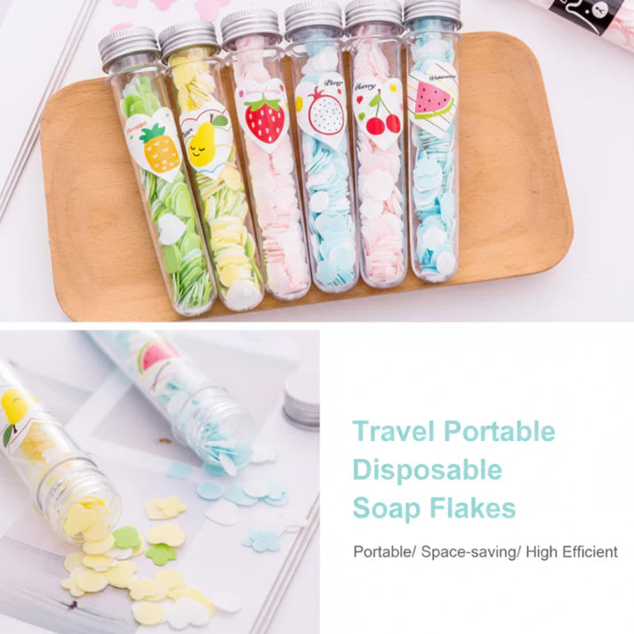 AIG Portable Paper Soap Sheets – 3 Pcs Travel Mini Soap (Random Color)