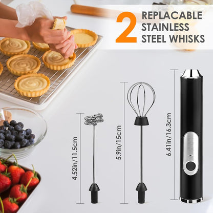 AIG Rechargeable Milk Frother & Coffee Whisk – Electric Handheld Coffee Mixer, Dual Spring Frothing Technology, Drink Mixer & Beater, Multi