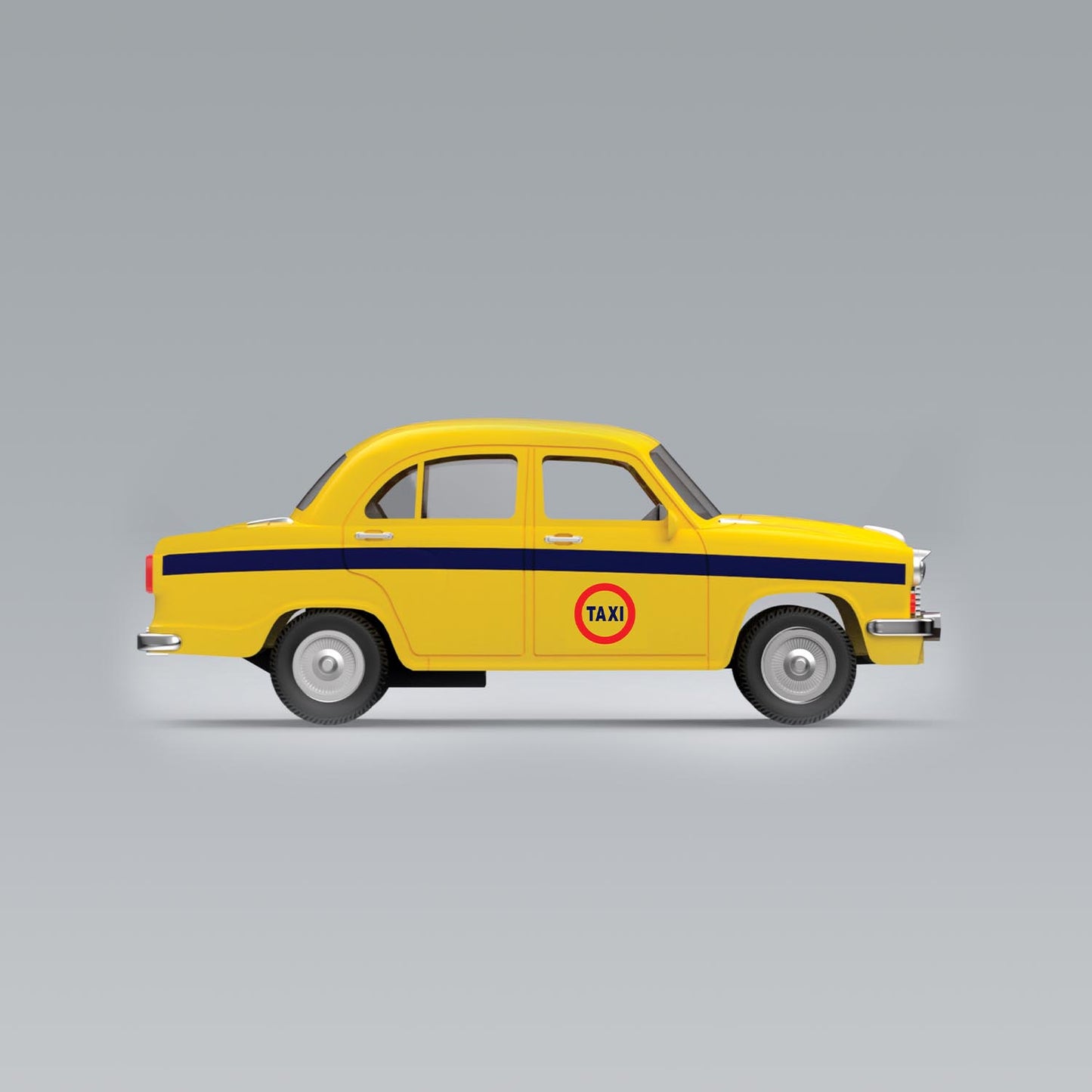 Calcutta Taxi Door Openable (AIG-235) – Pull‑Back Mini Taxi Toy | Colour Will Be Provided as per Available Stock