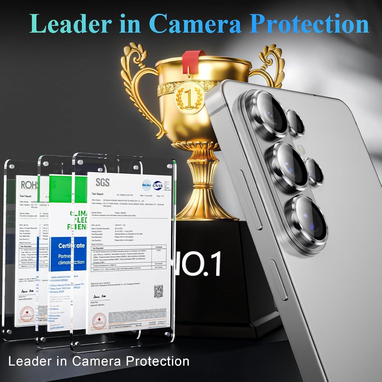 AIG Camera Lens Protector for Samsung Galaxy S26 Ultra – 9H Tempered Glass + Aluminium Alloy Lens Ring, Ultra HD Scratch Protection, Silver