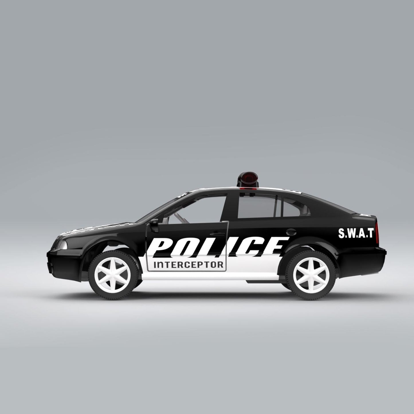 Skuba SWAT Interceptor (AIG-150) – Pull‑Back Police Toy Car with Openable Doors