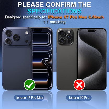 AIG Camera Lens Protector for iPhone 17 Pro Max – 9H Tempered Glass, Metal Ring, Black Joint