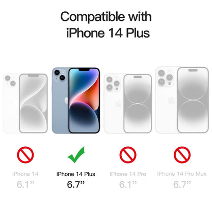Privacy Full Coverage Screen Protector for iPhone 14 Plus 6.7-Inch, Anti-Spy Tempered Glass Film, Edge to Edge Protection Case-Friendly, 2-Pack