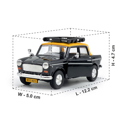 Queen 70's Taxi (AIG-201) – Pull‑Back Taxi Toy with Openable Doors