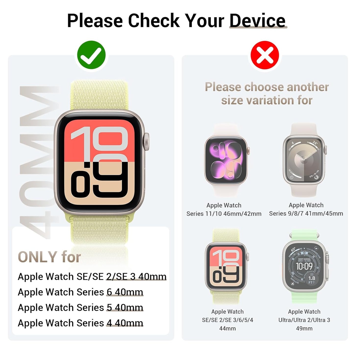 AIG Clear Hard Case with Tempered Glass for Apple Watch 40mm (Series 4/5/6) - Starlight (03 PACK)