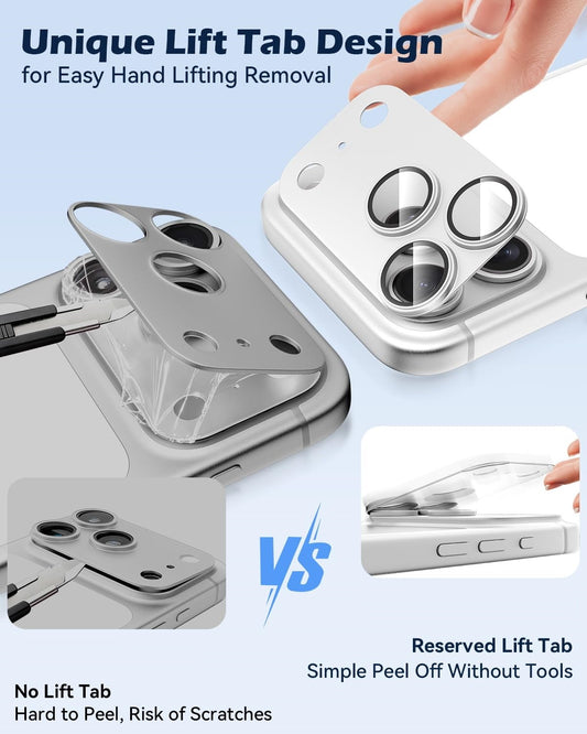 AIG Premium All-Metal Camera Lens Protector for iPhone 18 Pro Max – Silver